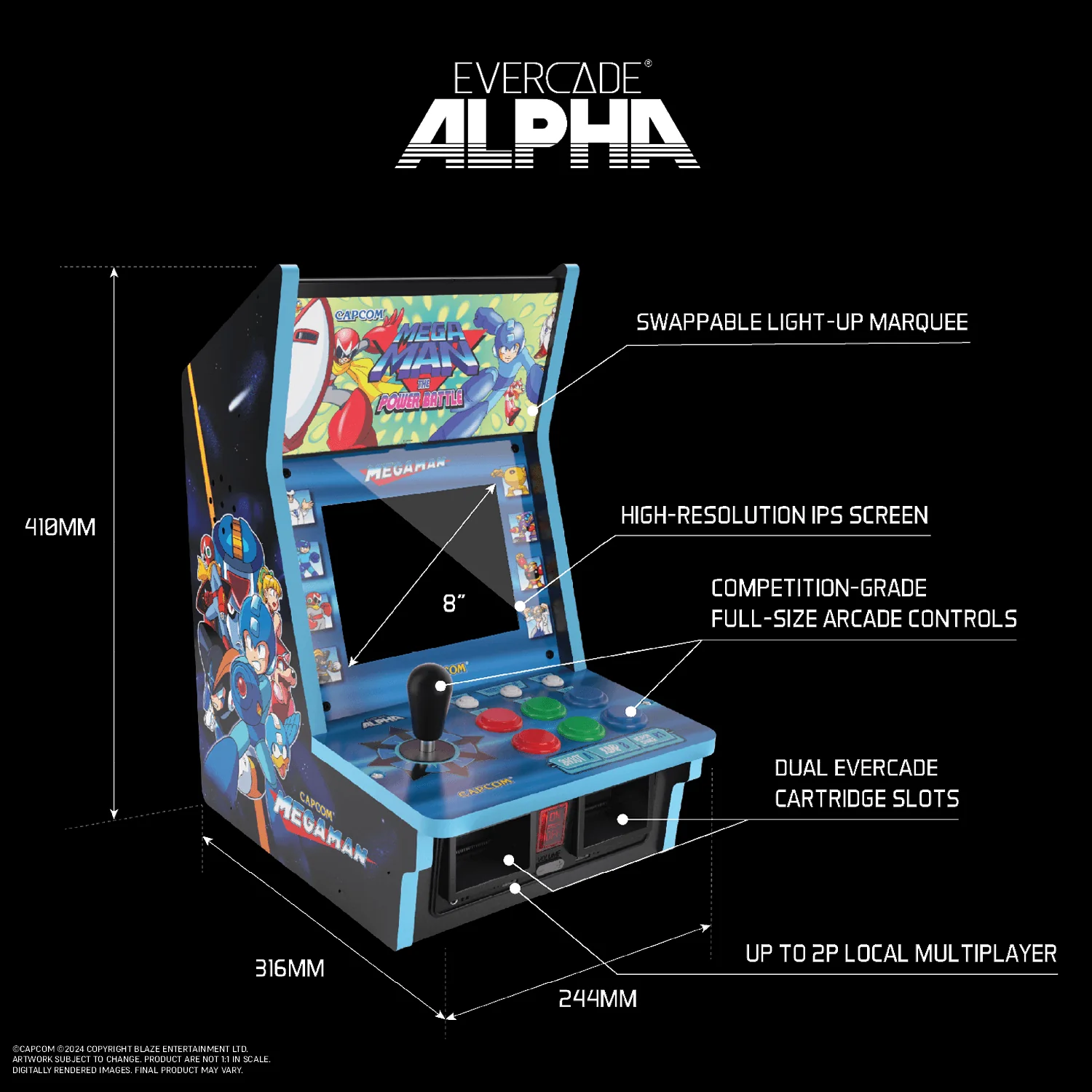 Evercade Alpha Mega Man™ Bartop Arcade - Image 15