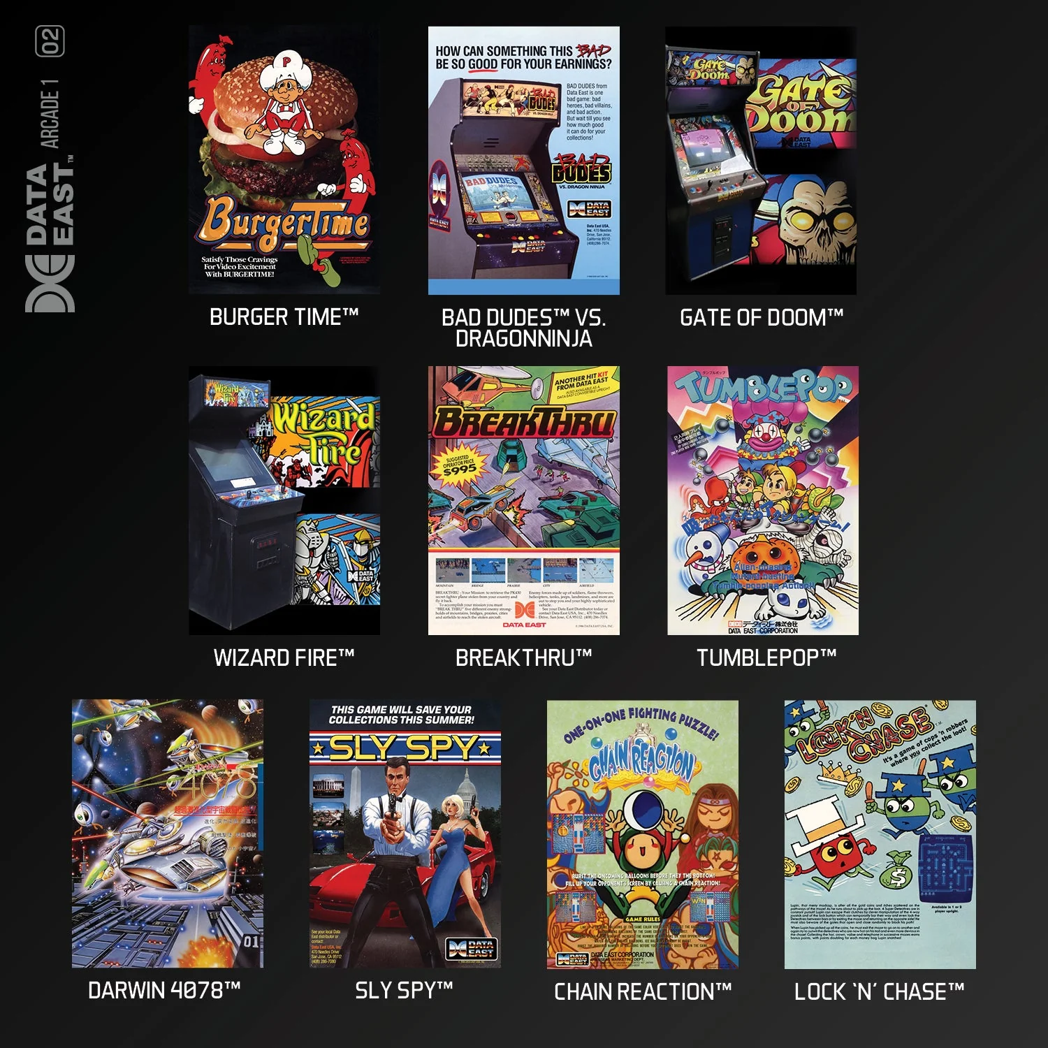 Evercade Cartridge #2 - Data East Arcade Cartridge 1 (EFIGS) - Image 5