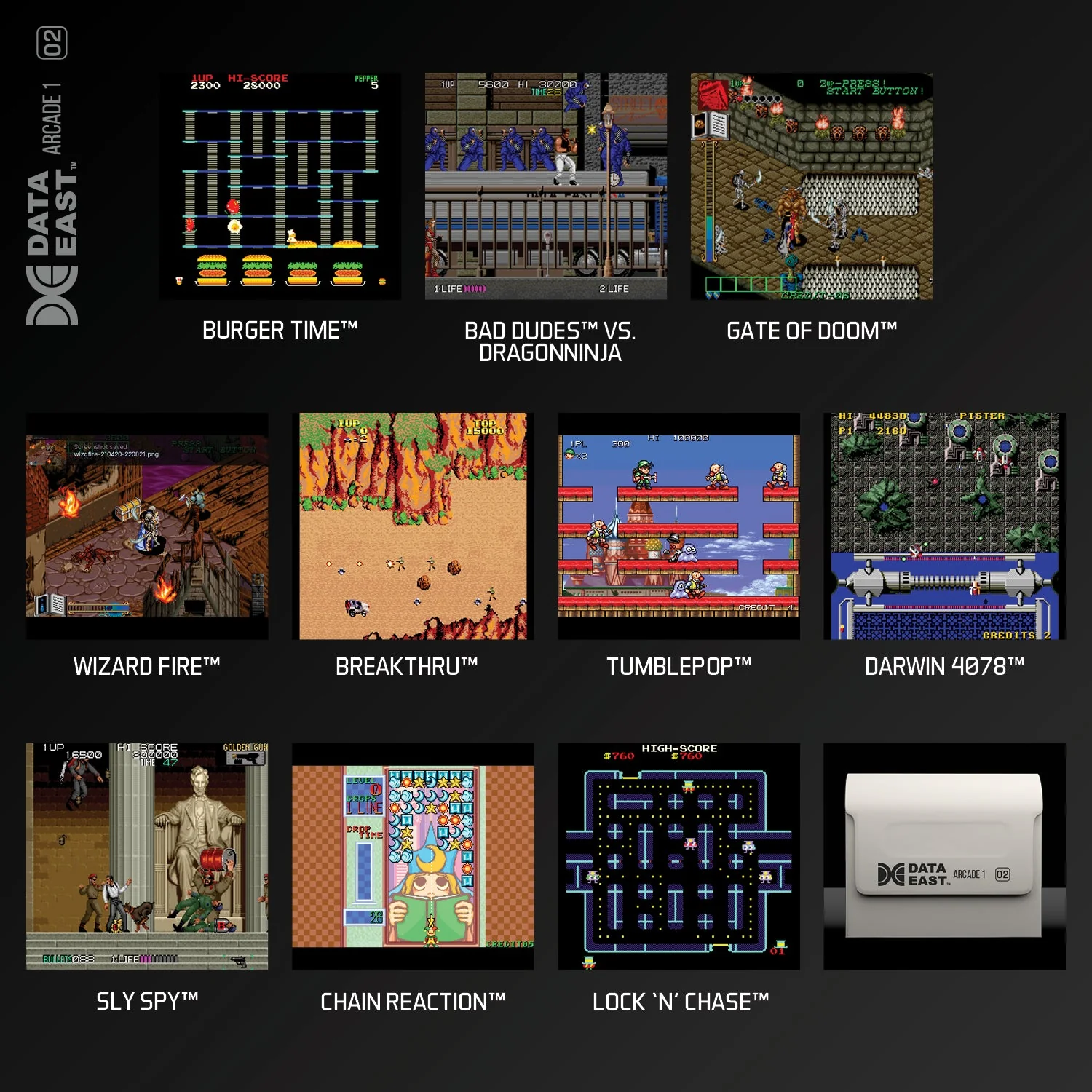 Evercade Cartridge #2 - Data East Arcade Cartridge 1 (EFIGS) - Image 6
