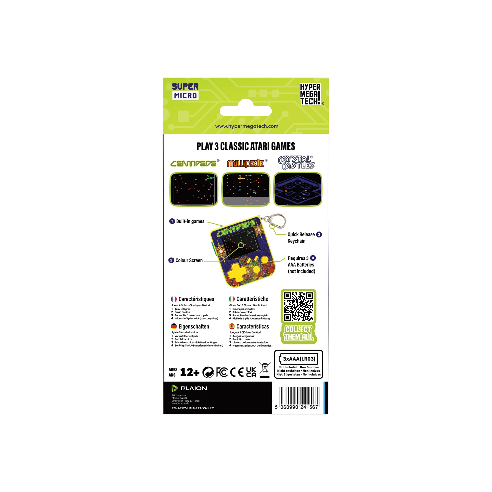 Super Micro Atari Retro Playable Gaming Keychain – Centipede, Millipede and Crystal Castles - Image 3