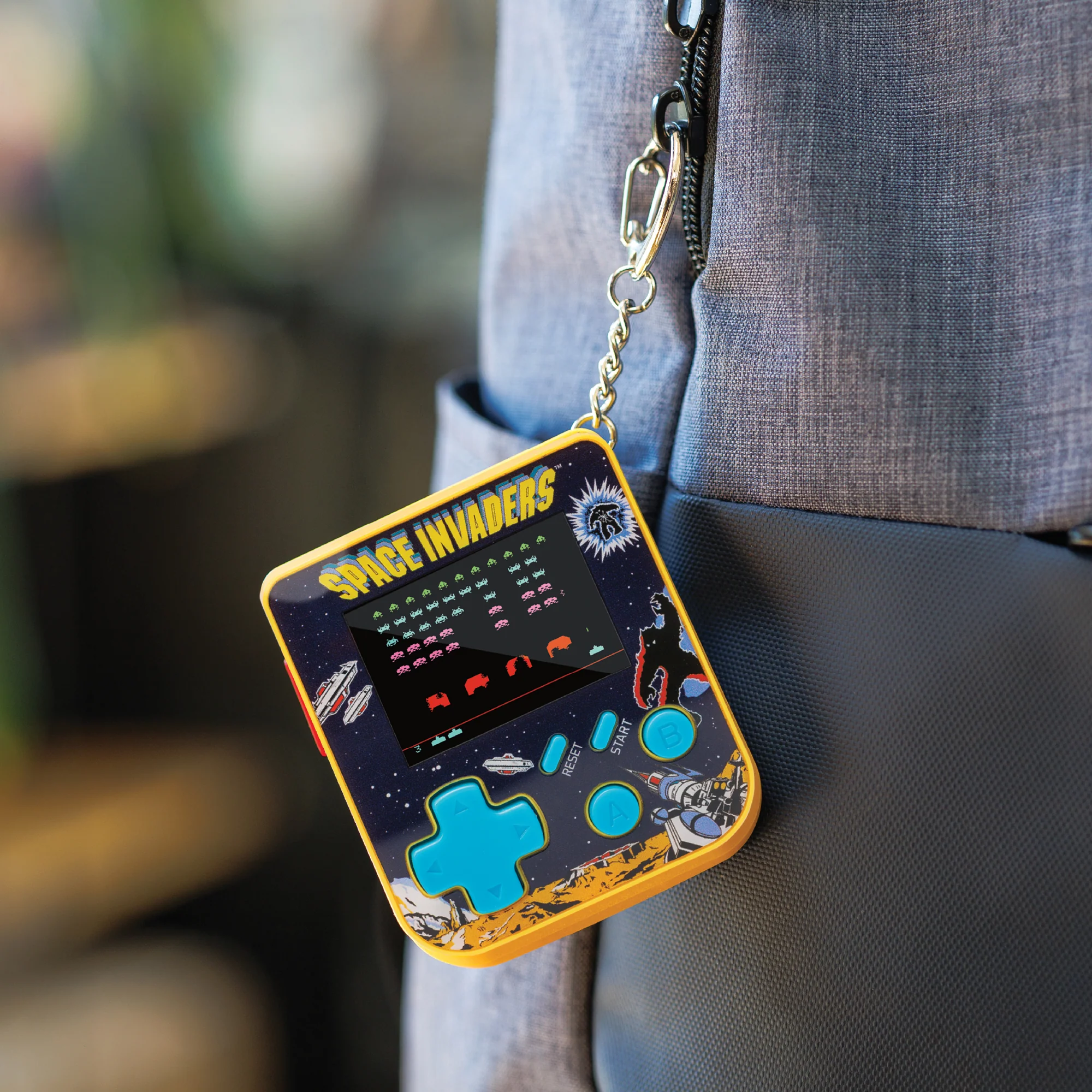 Super Micro Retro Playable Gaming Keychain - Space Invaders - Image 4